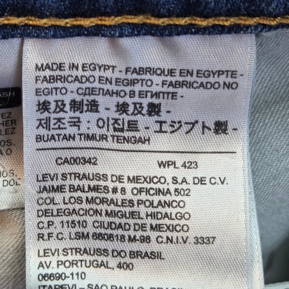 Levi's 505 Regular Fit Jeans Mens 40x32 Blue Straight Leg Denim 00505-1541 - Picture 5 of 11